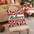 thumbnail image 5 of Uutvmp Merry Christmas Tree Decorative Throw Pillow Cover 17.7 x 17.7 Inch, Xmas Red Candy Canes Porch Patio Outdoor Pillowcase, Winter Holiday Holly Jolly Gifts Cushion Case Home Decor, 5 of 7