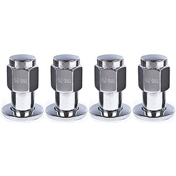 Cragar Roue A-27721-4 Écrou d'Écrou 7/16 Po x 20 Po Filetage; Corps de Mag; Corps Standard; Plaqué Chrome; Acier; Ensemble de 4; avec Rondelle à Trou Central de 0,684 Po