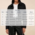 thumbnail image 2 of cocolona Jackets for Women Solid Color Lapel Long Sleeve Crop Coat Loose Casual Zipper Fall Winter Outerwear, 2 of 7