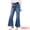 Blue, variant on DARING DIVA Women's Maternity Flare Mid-Rise Stretchy Bootcut S Grey Blue