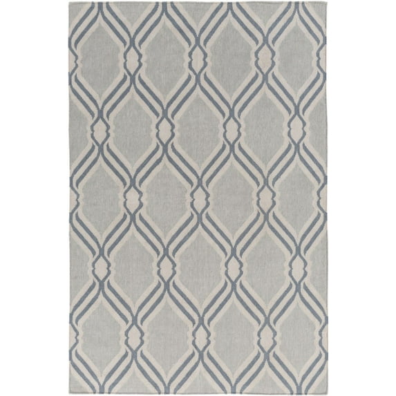 Surya RVT5006-23 Gray Rivington 2' X 3' Rectangle Wool Hand Woven Geometric Area Rug