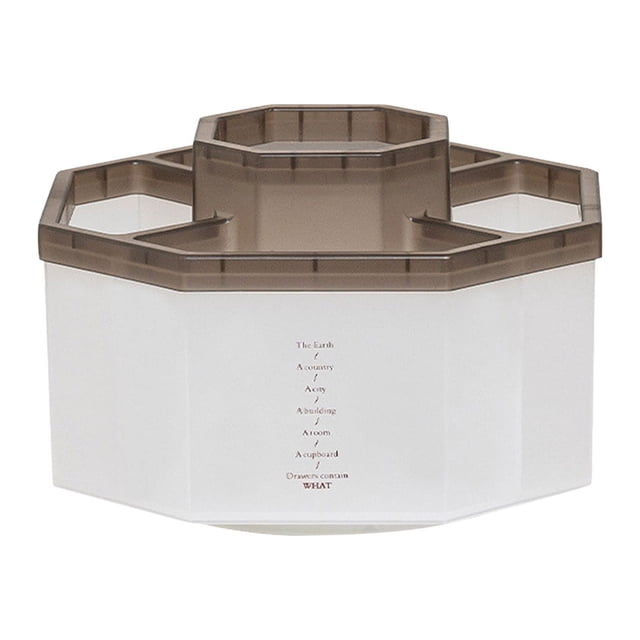 Pompotops 5-grid Multi-function Large-capacity Desktop Storage Box Student Office Pen Bucket Makeup Brush Holder Rotating, 360-degree Rotating Personalized Pen Holder Clearance