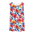 thumbnail image 5 of Womens Tank Tops 2026 Plus Size Summer Sleeveless T Shirts Pleated Crew Neck Tank Tops Longline Camisole Tunic Blouse Fashion Prints Lounge Casual Loose Fit Tee Comfy Outdoor Holiday, 5 of 7