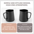 thumbnail image 3 of FOLOYORI Durable Black Coffee Frothing Jug Stainless Steel Pitcher with Handle and Liquid Measurement for Home, 3 of 8