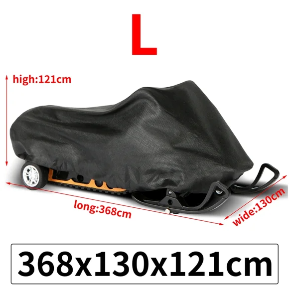 1pc Winter Outdoor Snowmobile Cover Universal Waterproof Dustproof Anti-UV Multi-function Trailer Sled Cover Lawn Mower Cover (L)