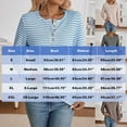 thumbnail image 7 of Maean Womens Striped Blouse Buttons Crewneck Knitted Casual Loose Pullover Long Sleeve Shirts Tops, 7 of 7