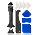 thumbnail image 3 of Silicone Caulking Tools-3 in 1 Sealant Finishing Tool Grout Remove Scraper Caulk Remover Glass Glue Angle Scraper for Bathroom,Kitchen,Floor,Window,Sink Joint,Frames Seal (Black Blue), 3 of 10