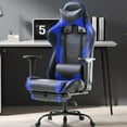 thumbnail image 2 of CL.HPAHKL Gaming Chair with Footrest, Ergonomic Computer Chair for Adults Women Men, Blue, 2 of 7