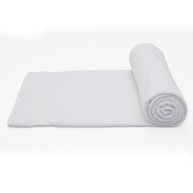 VOOVA & MOVAS White Hand Towels 2-Pack - 15x25" 100% Cotton 400GSM With Black Trim