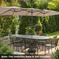 thumbnail image 4 of Costway 15FT Double-Sided Patio Market Umbrella Large Crank Handle Vented Outdoor Twin Coffee, 4 of 10