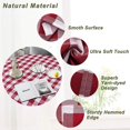 thumbnail image 5 of Haperlare Buffalo Plaid Square Tablecloth 55" x 55" Farmhouse Yarn Dyed Textured Wrinkle Free Table Covers for Outdoor Picnic Kitchen, White Red, 5 of 6