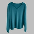 thumbnail image 2 of MeetoTime Womens Sweater Fall Soft Solid Color Long Sleeve Knitted Jumper Pullover Tops, 2 of 4