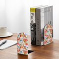 thumbnail image 5 of Pofeuu Flowers And Birds Watercolor Print Large Bookend Hold Heavy Books- Wood Bookends for Heavy Books Heavy Duty Book Ends Wood Bookends for Office Desk Non-Skid, 5 of 7