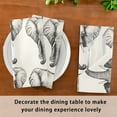 thumbnail image 6 of Napkin Satin Napkin 20*20Inchx6 Kitchen Towel Dinner Plate Towel Decorative Towel Napkin Tea Towel Suitable For Kitchen Table Gray Elephant Pattern, 6 of 8