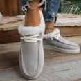thumbnail image 6 of Women's Winter Fleece Lined Walking Shoes, Warm Lace Up Breathable Upper Non Slip Sole, Cozy Cotton Sneakers for Cold Weather Daily Wear, 6 of 7