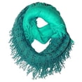thumbnail image 3 of Warm Bohemian Crochet Hand Knitted Fringe Infinity Loop Scarf, 3 of 5