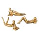 thumbnail image 4 of 3 piezas de estatuas de pensador, figuras decorativas de arte, colección europea, esculturas decorativas para Bar, bibliotecas, estantería, oficina en Dorado mayimx Figura del pensador abstracto, 4 of 9