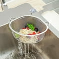 thumbnail image 5 of Stainless Steel Sink Drain Basket | Hanging Rack for Wet & Dry Separation | Kitchen Sink Organizer for Sponges & Utensils, 5 of 5