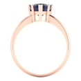 thumbnail image 4 of Clara Pucci 14K Rose Gold 2ct BlueSapphire Solitaire Ring for Women, 4 of 7