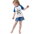 thumbnail image 3 of RXIRUCGD 2025 Vêtements d'Été pour Enfants Tout-Petits Garçons Filles Mode Mignon Col Rond Imprimé Manches Courtes Haut, 3 of 6