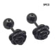 thumbnail image 5 of Pendientes de 5 piezas, aretes redondos, regalos geométricos, accesorios de joyería, cartílago, abalorio de boda a la moda para mujeres y Ropa, zapatos y accesorios Miscelánea bola negra Minnieouse AP009678-08B, 5 of 6