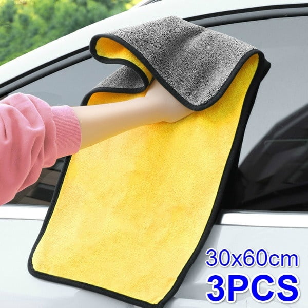 1/2/3Pcs Extremely Thick Car Wash Plush Microfiber Towel Super