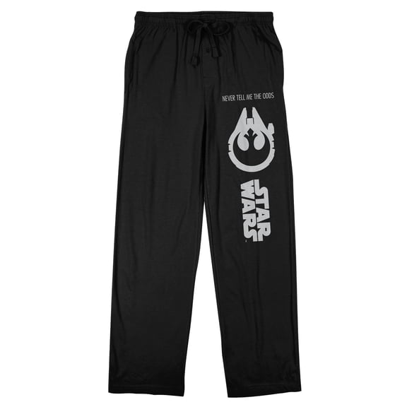Star Wars Episode 4: A New Hope Millennium Falcon Men's Black Graphic Sleep Pants-Medium