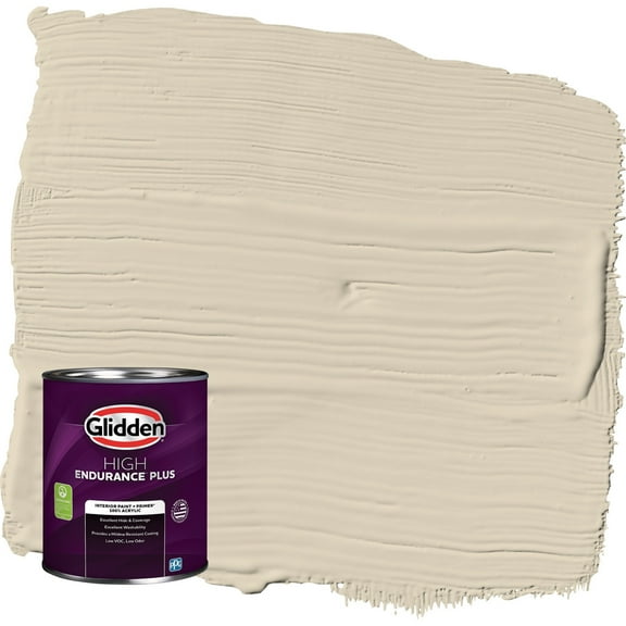 Glidden HEP Toasted Almond / Beige Semi-Gloss Interior Paint with Primer, 1 Quart