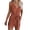 Orange, variant on XMMSWDLA Women V Neck Sleeveless Belted Wrap Short Jumpsuit
