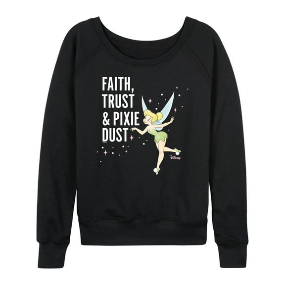 Tinker Bell - Faith Trust Pixie Dust - Ladies French Terry Long Sleeve Shirt