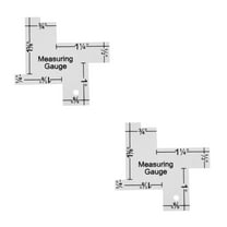unbranded 2pcs Quilting Ruler Metal Quilting Rulers Crafts Sewing Drawing Tool Sewing Cutting Tool for Diy