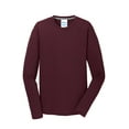 thumbnail image 5 of Port & Company Long Sleeve Performance Blend Tee-S (Athletic Maroon), 5 of 6