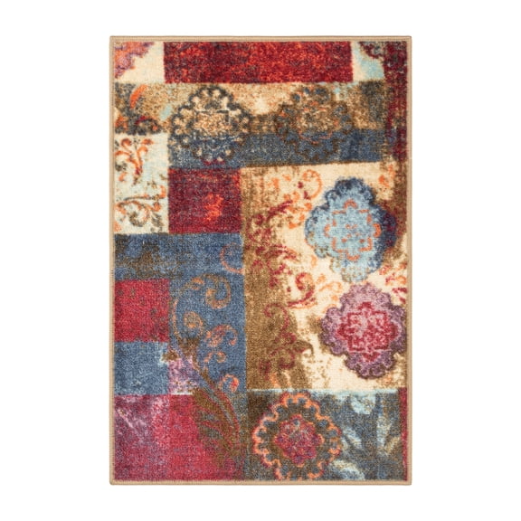 Superior Emory Patchwork Non-Slip Indoor Area Rug, 2' x 3', Brown