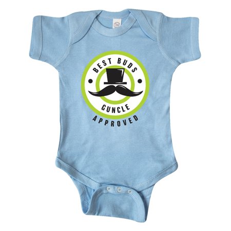 

Inktastic Best Buds Guncle Approved with Tophat and Mustache Gift Baby Boy Bodysuit
