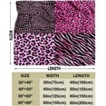 thumbnail image 7 of Pink Leopard Throw Blanket, Zebra Print Crocodile Skin Cheetah Print Blanket for Girls, Cozy Warm Soft Lightweight Fluffy Fuzzy Plush Flannel Blanket Fleece Blanket for Couch, Sofa, 50"x60", 7 of 7