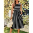thumbnail image 2 of Vestido Zeagoo sin mangas para mujer con estampado floral de verano, 2 of 8