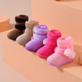 thumbnail image 4 of LNGOOR Girls‘ Stylish Striped Snow Boots with Cozy Fleece Lining  Easy Zip  Durable PU Sole - Comfortable & Warm for Fall/Winter, 4 of 6