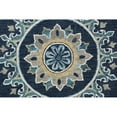 thumbnail image 4 of LR Home Wren 5' Round Blue Medallion Indoor Area Rug, 4 of 7