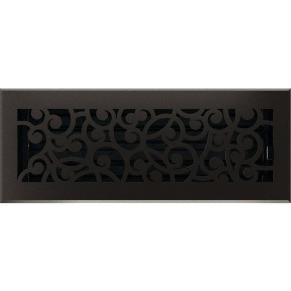Imperial Wonderland Steel Floor Register - Adjustable - 4 x 12 In, Silver