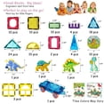 thumbnail image 4 of Juego de bloques de construcción con azulejos magnéticos Jasonwell Dinosaur de más de 3 años, 4 of 7