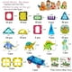 thumbnail image 4 of Juego de bloques de construcción con azulejos magnéticos Jasonwell Dinosaur de más de 3 años, 4 of 7