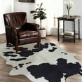 thumbnail image 4 of ASPILLOW Spotted Cow Faux Cowhide Living Room Area Rug, Home Decor Aesthetics, Christmas Gifts, 5 x 6.2ft, 4 of 8