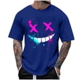 thumbnail image 1 of T-Shirts à Col Rond pour Hommes Séchage Rapide Imprimé Polyester, Coupe 3D Col Rond Haut Athlétique pour Gym, Course, Cyclisme & Décontracté, 1 of 4