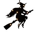 thumbnail image 1 of Halloween Pendant Witch Spider Ghost Cobweb LED Light Decor Hanging Pendant Create Spooky Atmosphere Haunted House Decor Photo Prop Style A One Size, 1 of 13