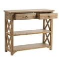 thumbnail image 6 of Luxen Home WHIF1497 Natural Wood Storage Console Table, Brown, 6 of 11
