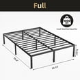 thumbnail image 6 of EDX 12 Inch Metal Platform Bed Frame with Steel Slats, No Box Spring Needed, Noise Free, Easy Assembly, Full, 6 of 8