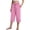 7# Pink, variant on Petite Capris Pants for Women Cotton Linen Casual Summer Straight Wide Leg Loose Drawstring Elastic Waist Cropped Trouser Navy S