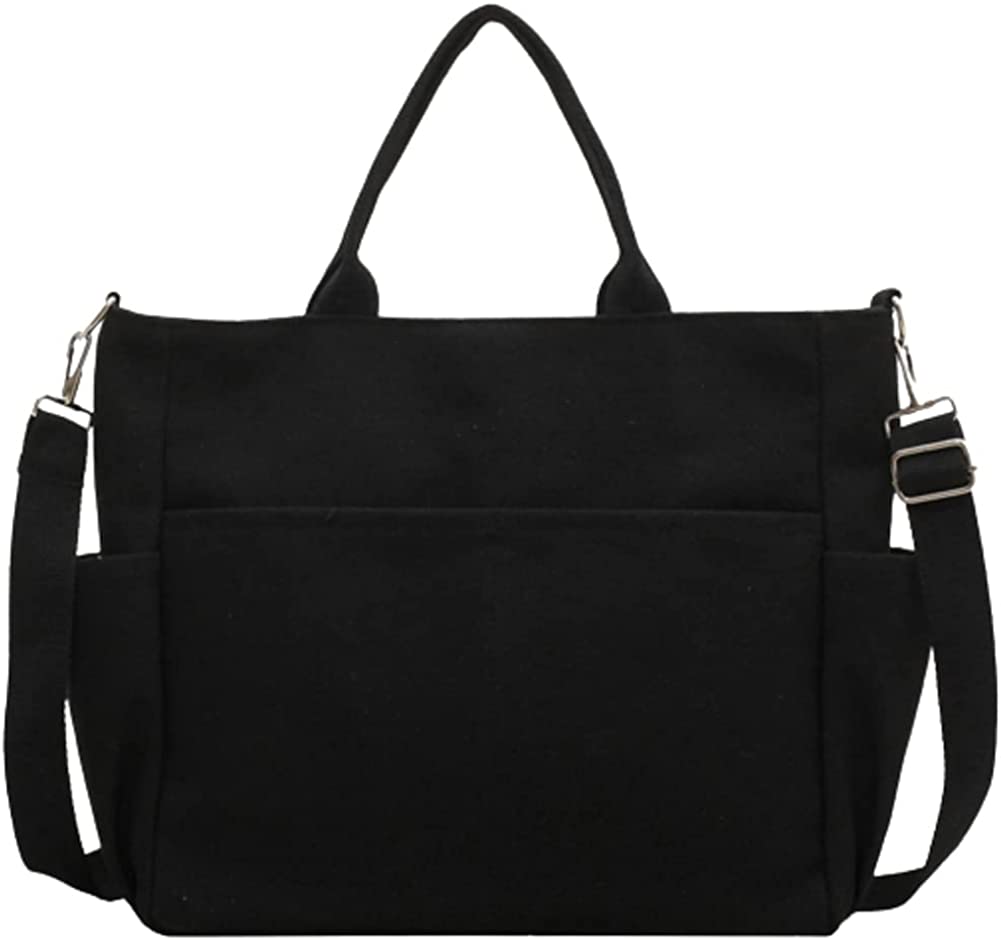 CoCopeaunts Canvas Tote Handbag for Women Girl Large Capacity School