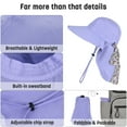 thumbnail image 4 of Sun Hat for Women Wide Brim Summer Beach Hat with Neck Flap, UPF 50+ Fishing Hat for Hiking Beach, Purple, 4 of 8