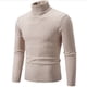 thumbnail image 1 of Suéter de cuello alto de color sólido para hombre, novedad de 2024, negro, blanco y azul real, jersey informal sencillo a la moda para hombre, 1 of 5